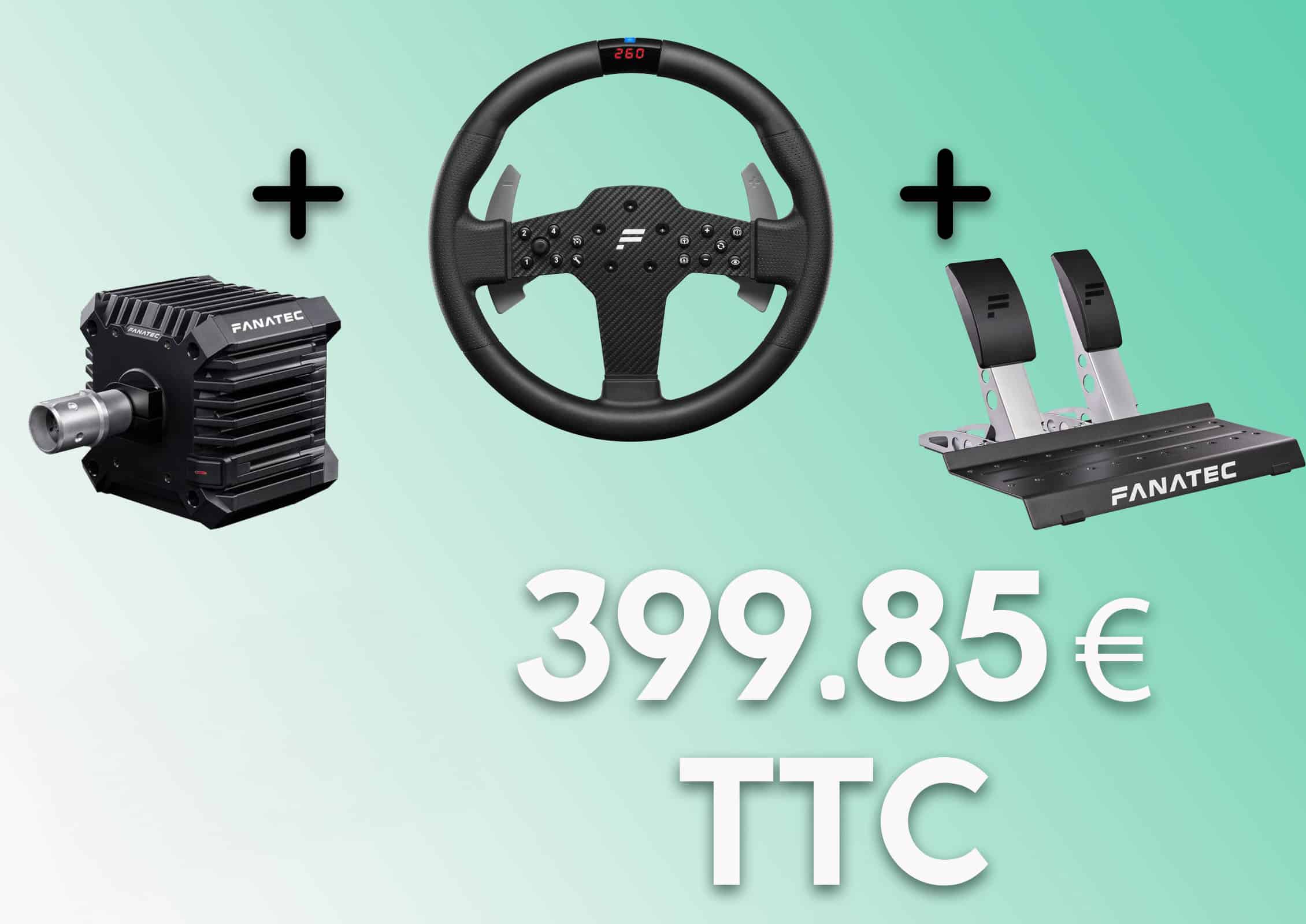 Offre exclusive Fanatec Promo bundle csl dd Ready2race pour le sim Racing