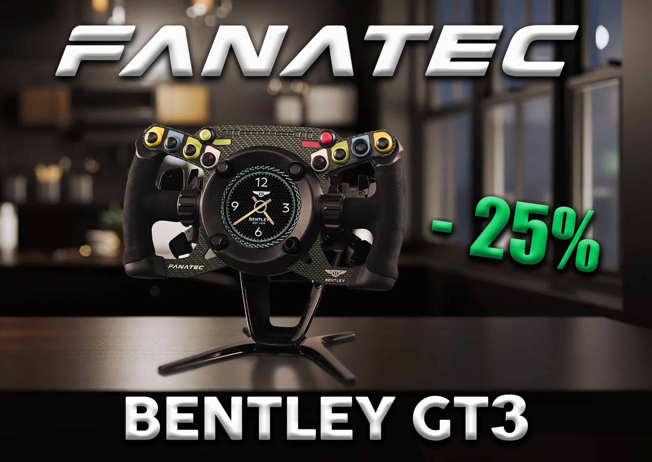 Fanatec podium Bentley GT3 promo sim racing